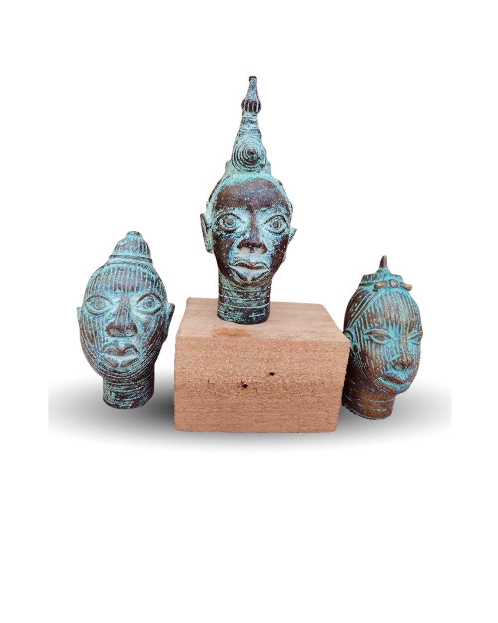 BENIN  - IFE SMALL BRONZE HEADS