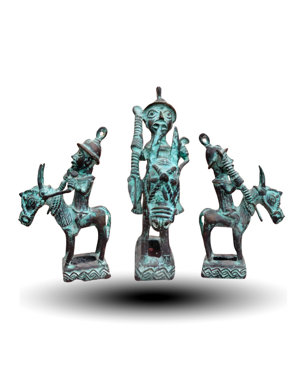 BENIN - IFE TRIBE BRONZE KNIGHTS WARRIORS