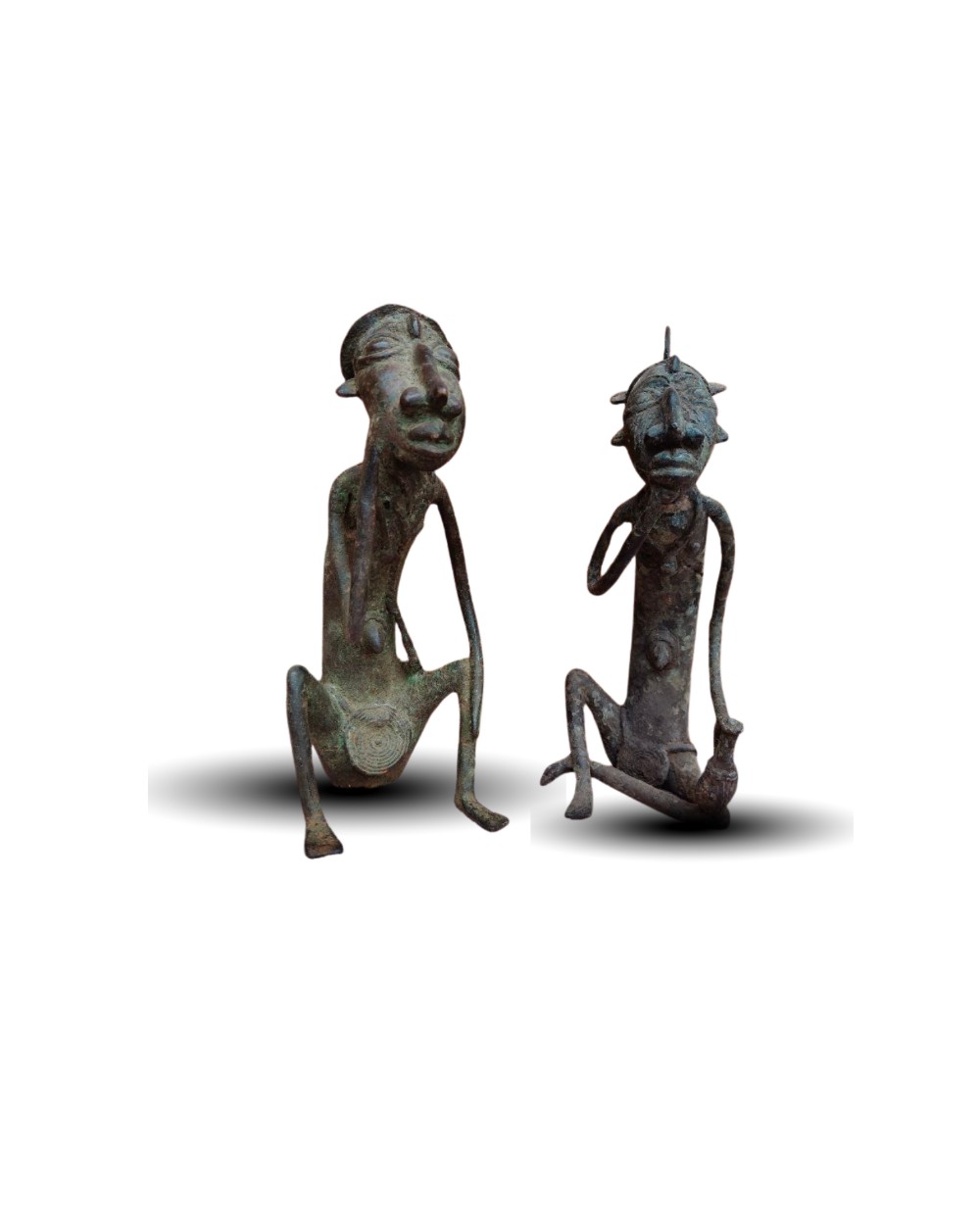 BENIN - IFE BRONZE TWO THINKERS