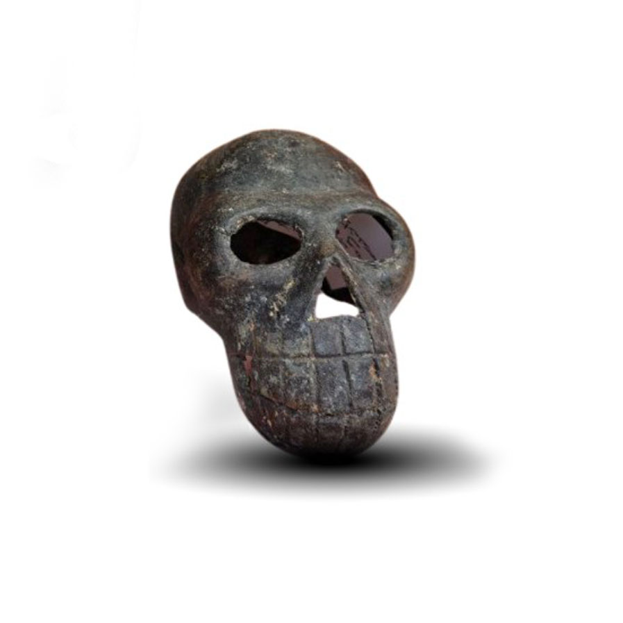 BENIN - BRONZE SMALL SKULL